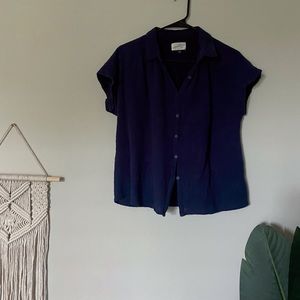 button down navy top